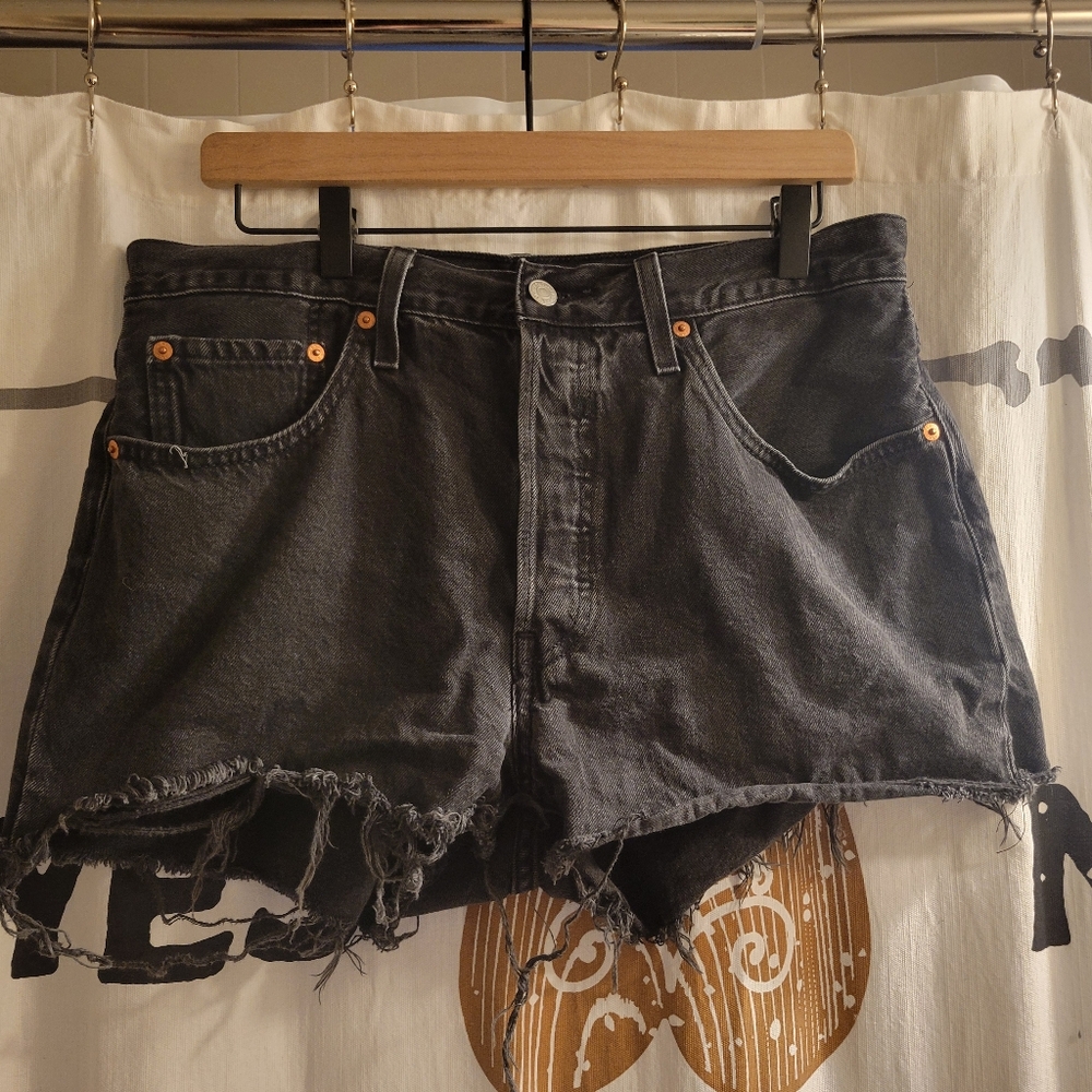 Distressed Levi shorts